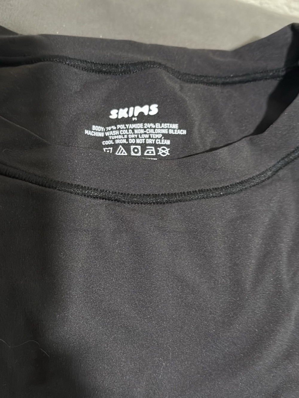 SKIMS Black Scoop Neck Tee
